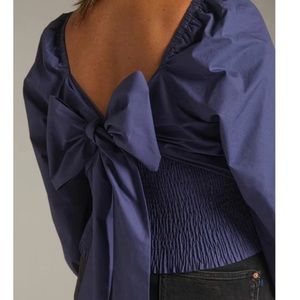 Anthropologie back tie blouse
